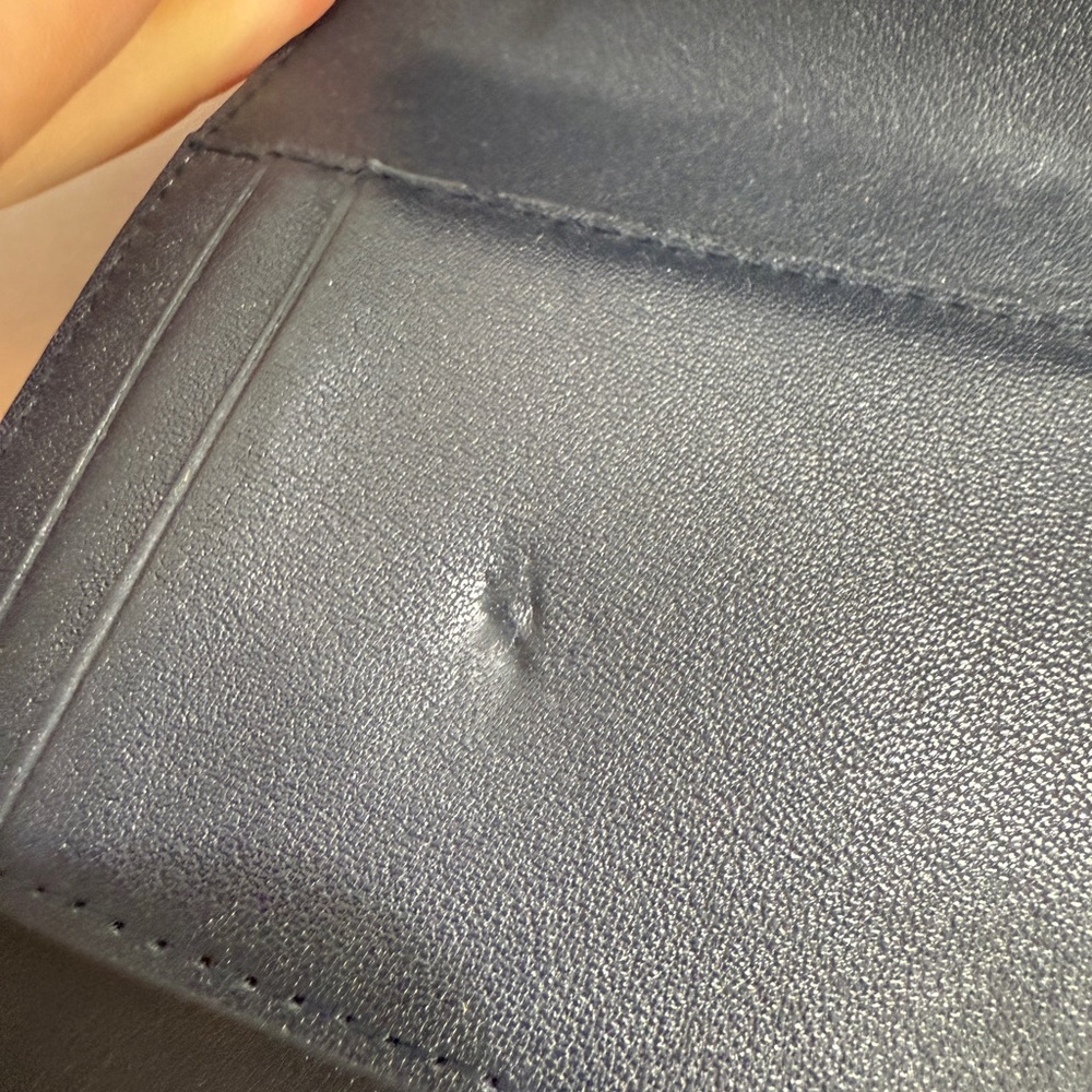 CHRISTIAN DIOR  Patent 30 Montaigne Navy Blue  Wallet - Picture 12 of 12